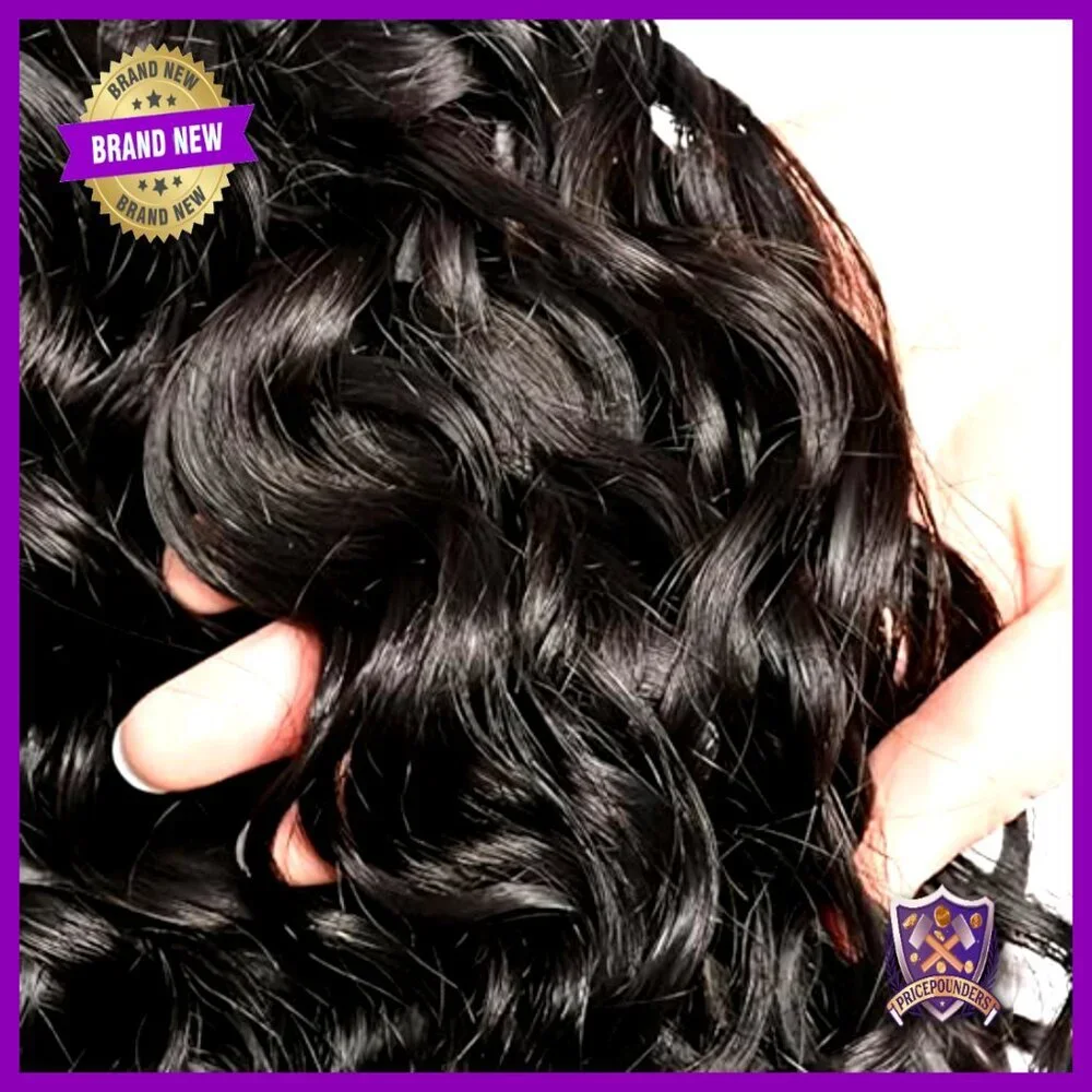 Brazilian Human Hair Water Wave Bundles with 4x4 Lace Closure 50g